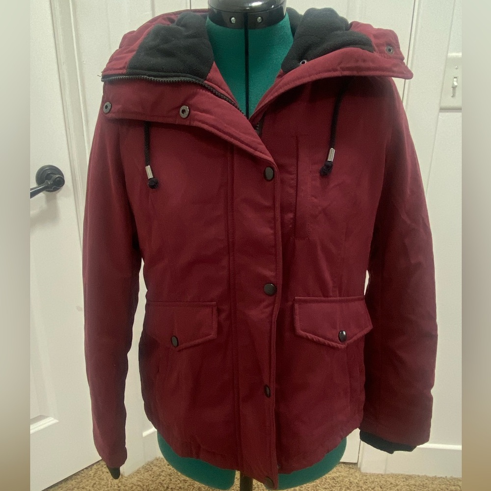 Sebby Women's Burgundy Coat Size XS